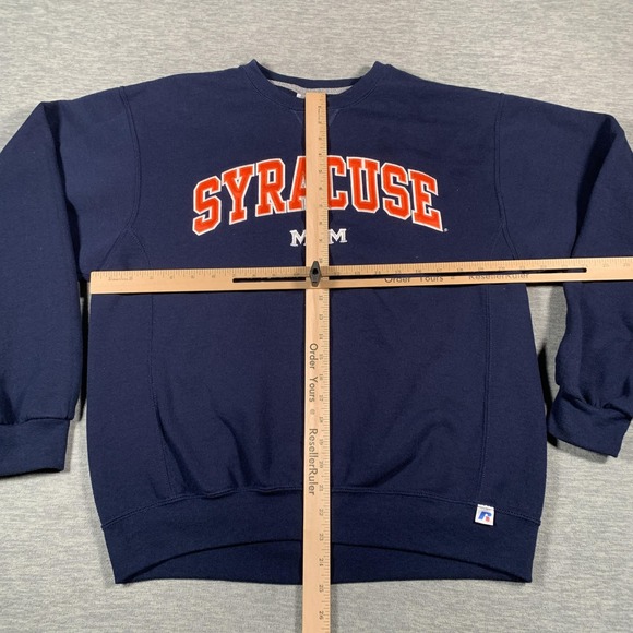 Syracuse Orange Sweatshirt Womens Medium Navy Blue NCAA College Crewneck Mom - Picture 5 of 9